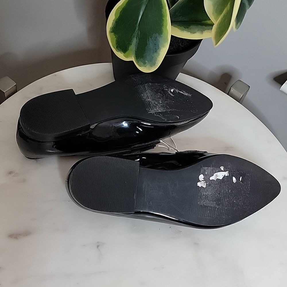 NWOT 14th and Union black patent slip on shoes - Picture 2 of 5